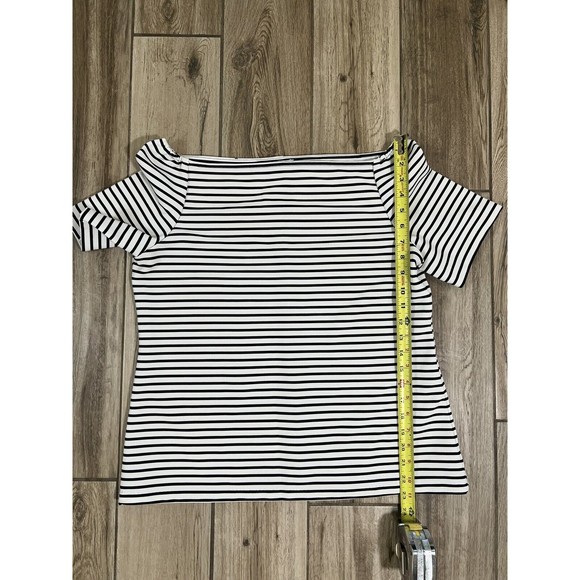 Halogen Black and White Striped Blouse EUC - Picture 8 of 15